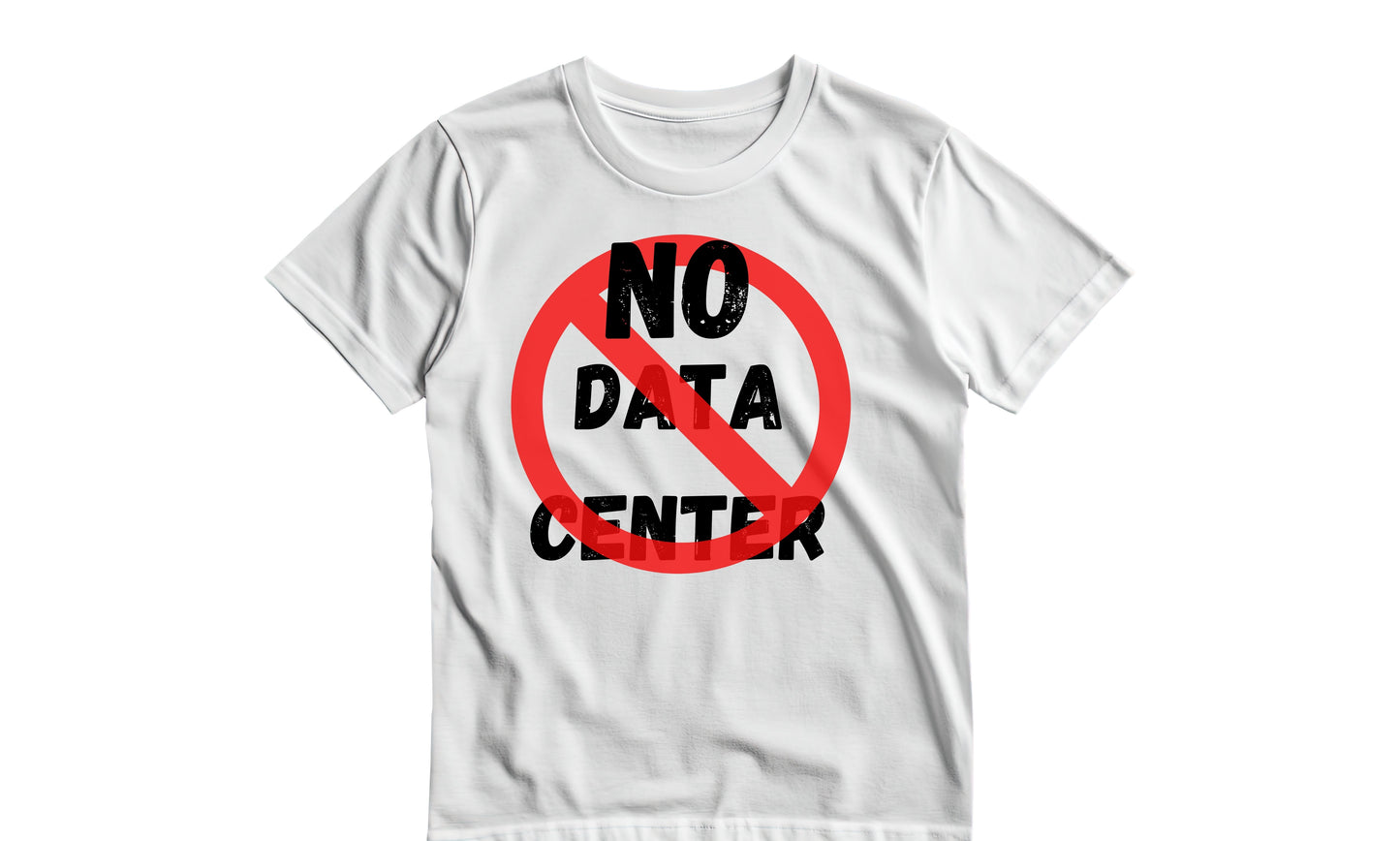 NO DATA CENTER WHITE SHIRT