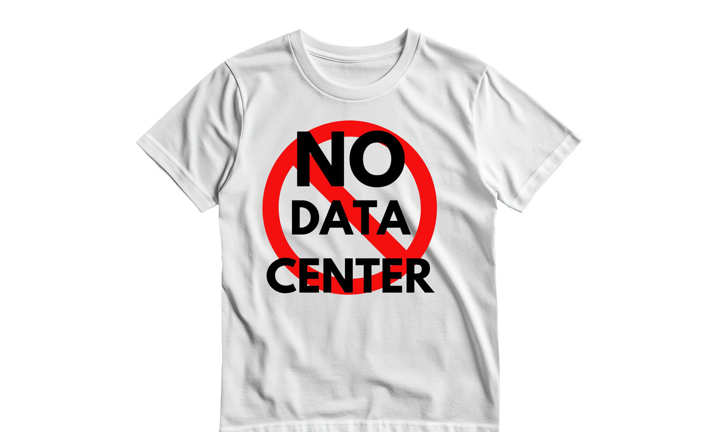 NO DATA CENTER WHITE SHIRT