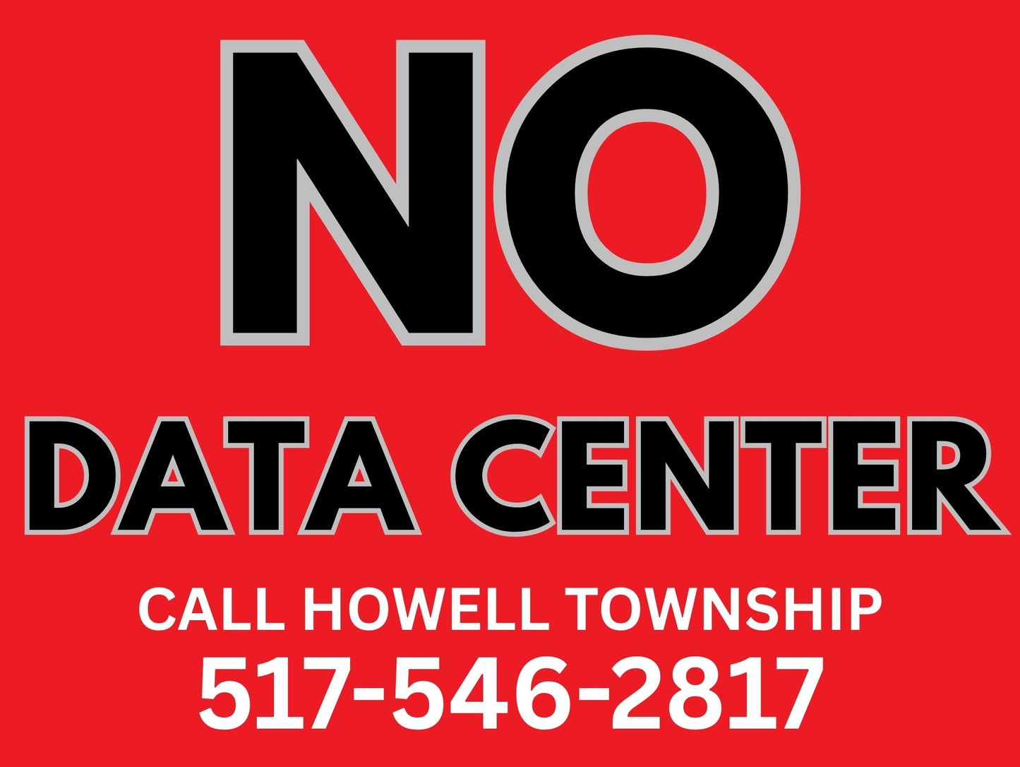NO DATA CENTER YARD SIGN